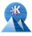 marble mepis with KDE Logo