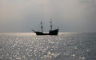 Little excursion ship at Baltic Sea