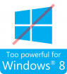 Too powerful for Windows sticker