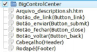 BigControlCenter Snippets (Portuguese)