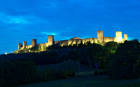 Towers of Monteriggioni at evening