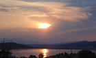 Sunset over Ogosta dam